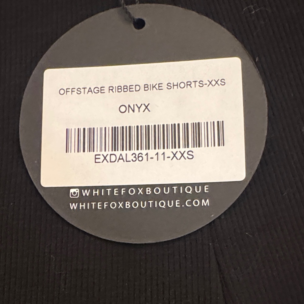 White Fox Boutique Black Bike Shorts - Picture 3 of 4
